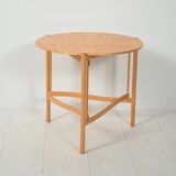 Scandinavian round birch coffee table by Karl Andersson & Söner