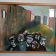 Oil on Canvas Abstract Painting Eros Bortolotti "The Leonka Returns to May"