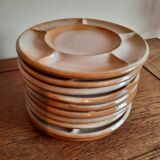 10 assiettes grès du marais