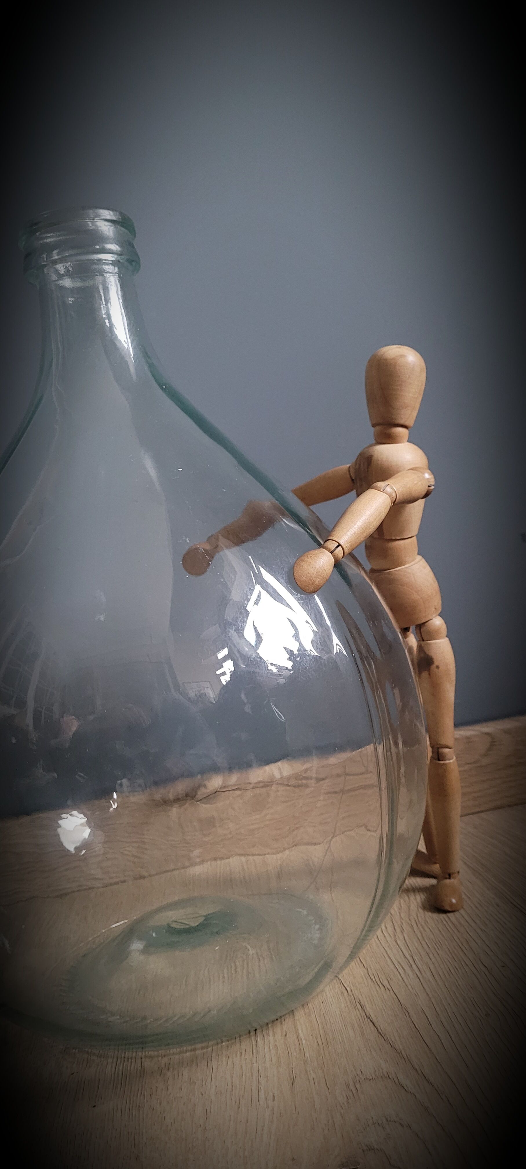 Demijohn 10L transparent round