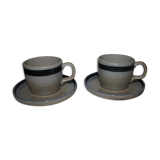 Duo of 2 Large Arnon Sandstone Cups