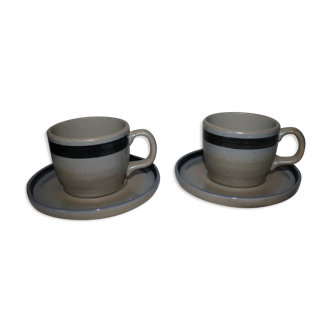 Duo of 2 Large Arnon Sandstone Cups