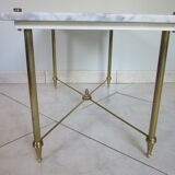 Marble and brass coffee table