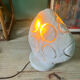 Vintage carved stone mushroom table lamp