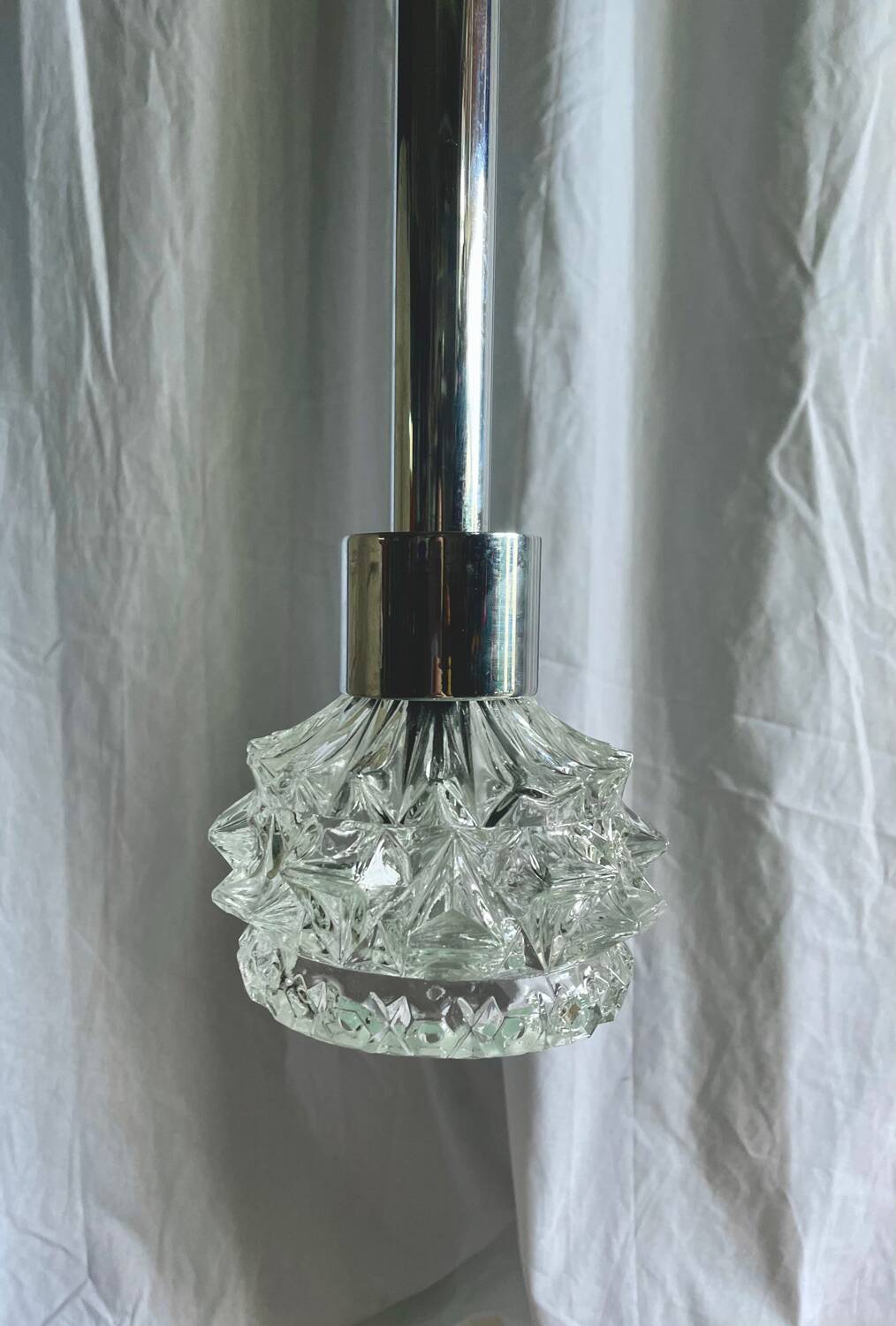 Suspension verre et chrome 70’s