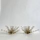 Pair of Snowflake Sputnik Flush Mount Lamps, Austria 1950s