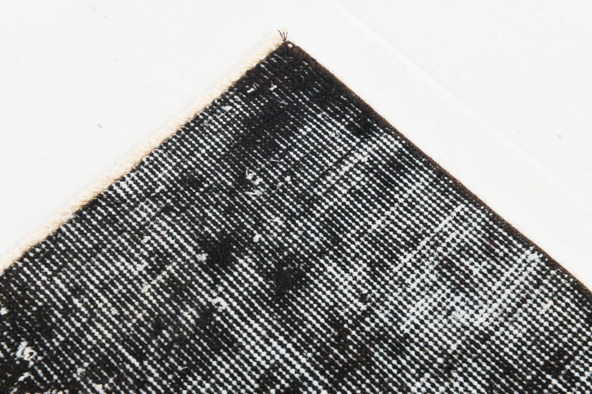 Black gray tones anatolian handmade vintage rug 260x158cm