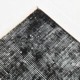 Black gray tones anatolian handmade vintage rug 260x158cm