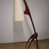 Rispal floor lamp known as "Praying Mantis" in teak, 1960
