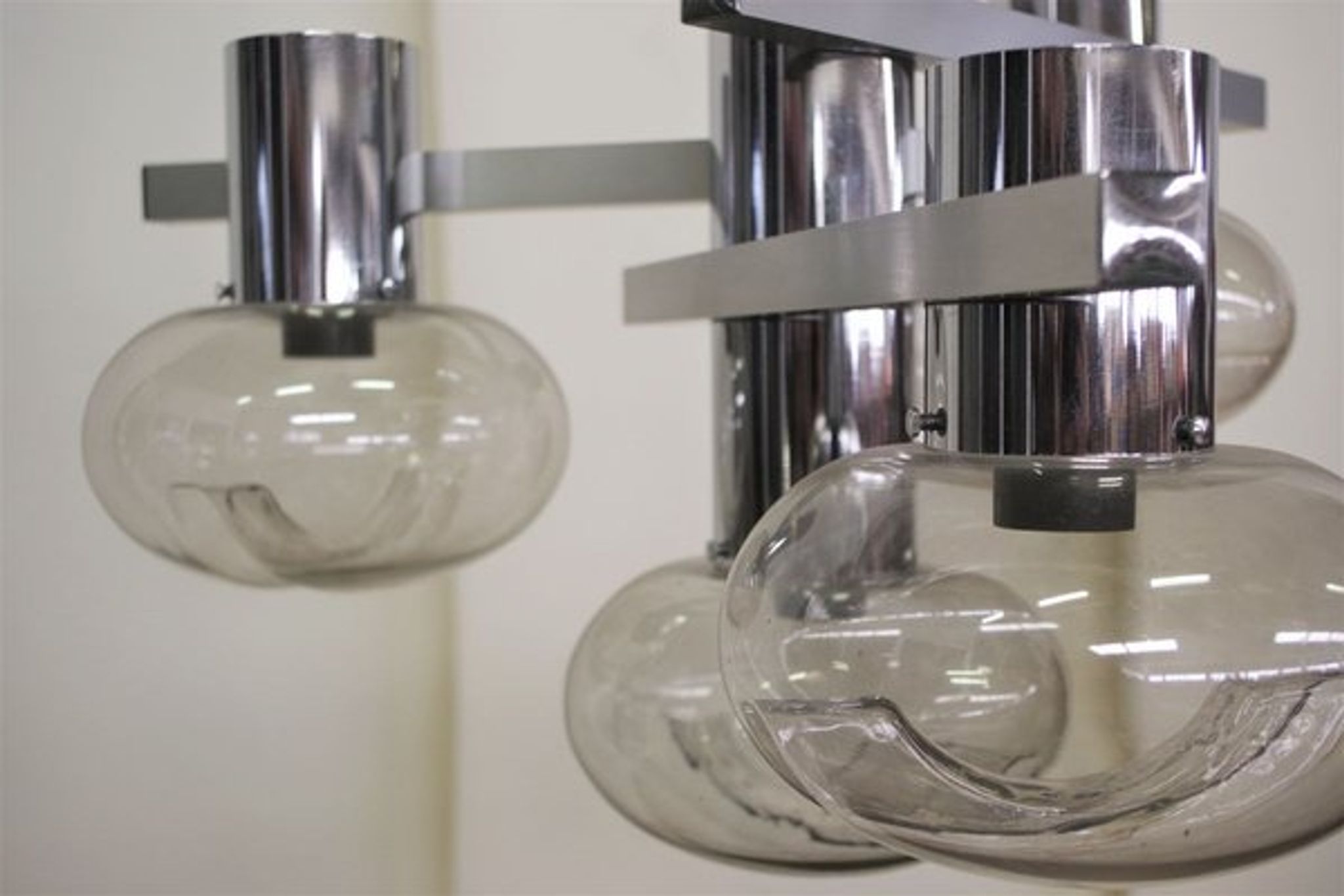 Chrome ceiling lamp by Toscana Luce, 1970s