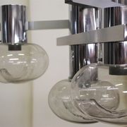 Chrome ceiling lamp by Toscana Luce, 1970s