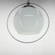 Mid-century milk glass & chrome pendant light