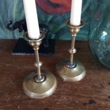 Pair of copper candle holders