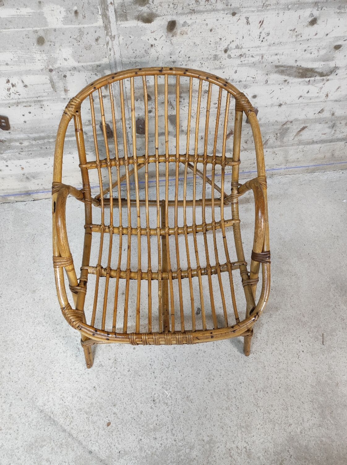Vintage rattan armchair
