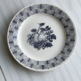 Vintage porcelain plate with fruit pattern