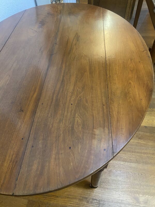 Table ovale à 6 pieds, 3 allonges, 12 personnes
