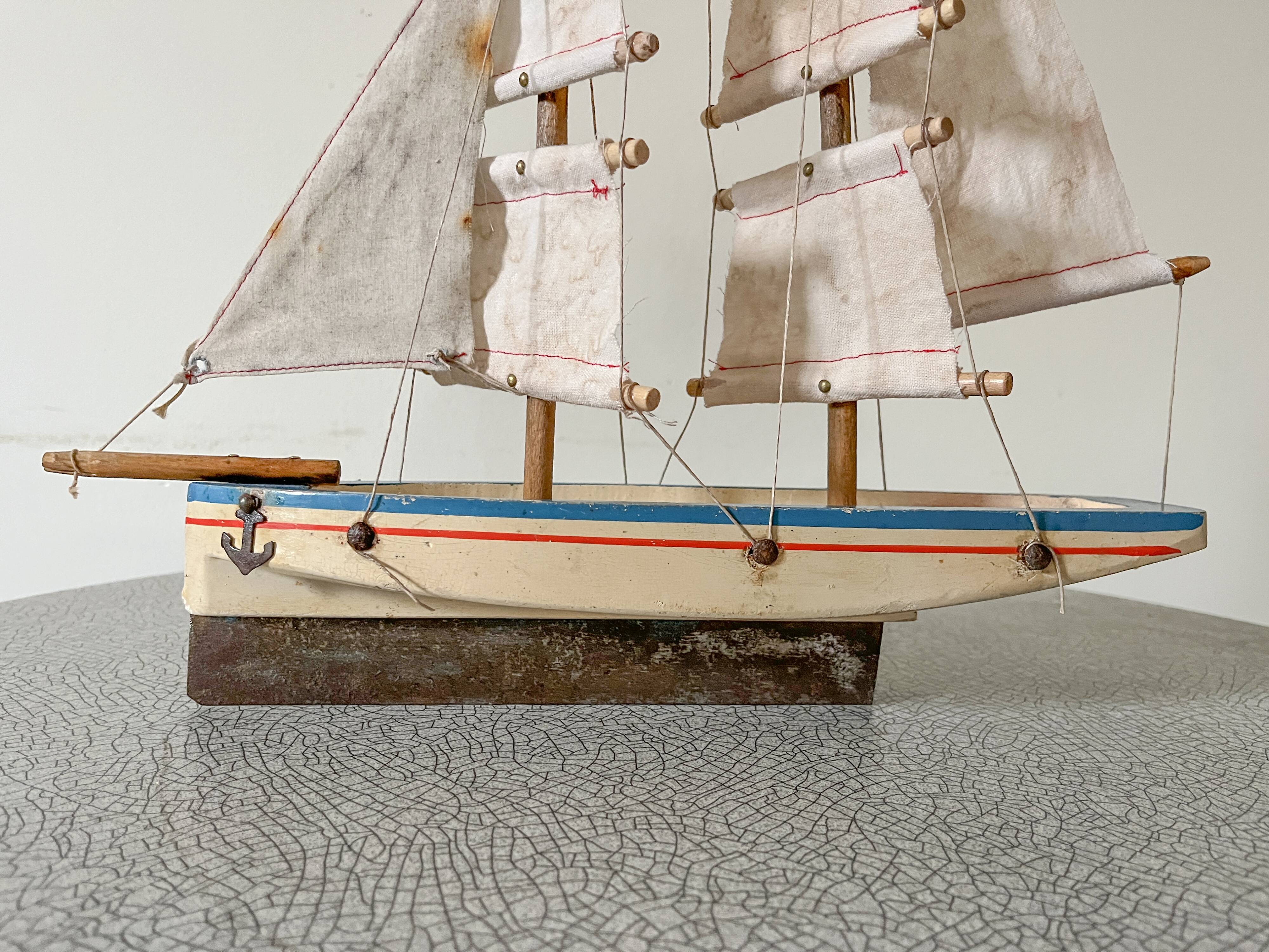 Brick Schooner Giraud Sauveur, wooden dock sailboat, metal keel