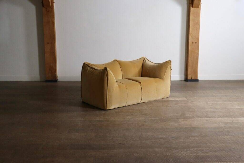 Le Bambole sofa in velvet by Mario Bellini for B&B Italia, 1970s