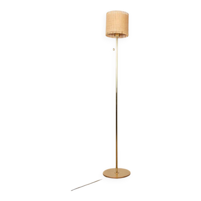 Lampadaire Suédois en Laiton, pied en fonte, modèle G 019 par Bergboms 1960