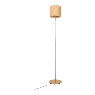Lampadaire Suédois en Laiton, pied en fonte, modèle G 019 par Bergboms 1960