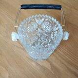 Crystal and brass ice bucket