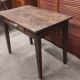 Small rustic children's table in old oak wood with drawer and shell handle