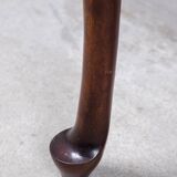 Round antique side table in mahogany