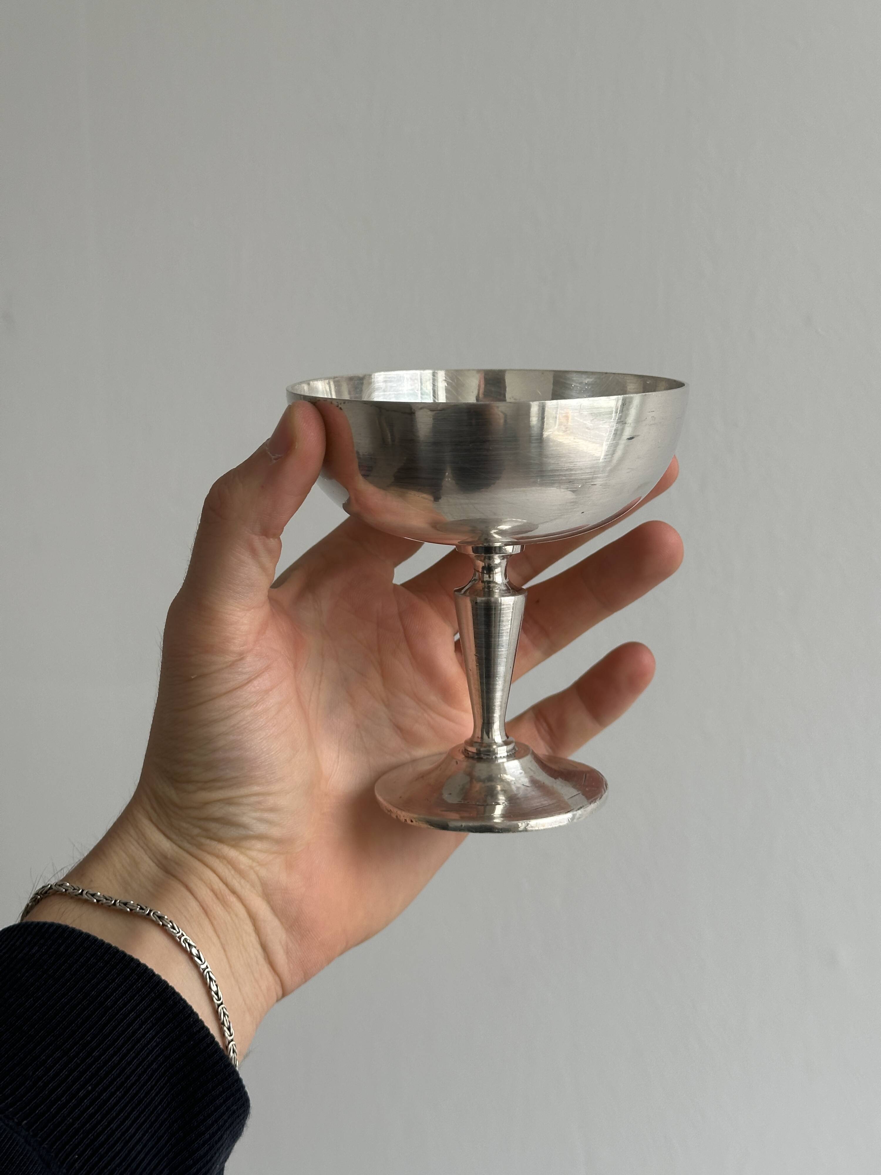 Vintage silver metal cup