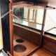 Art Deco Bar Cart in Black Lacquered Mahogany, Mirrored Glass & Chrome, France, 1930