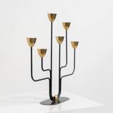 Candelabra in brass and metal by Gunnar Ander for Ystad-Metal