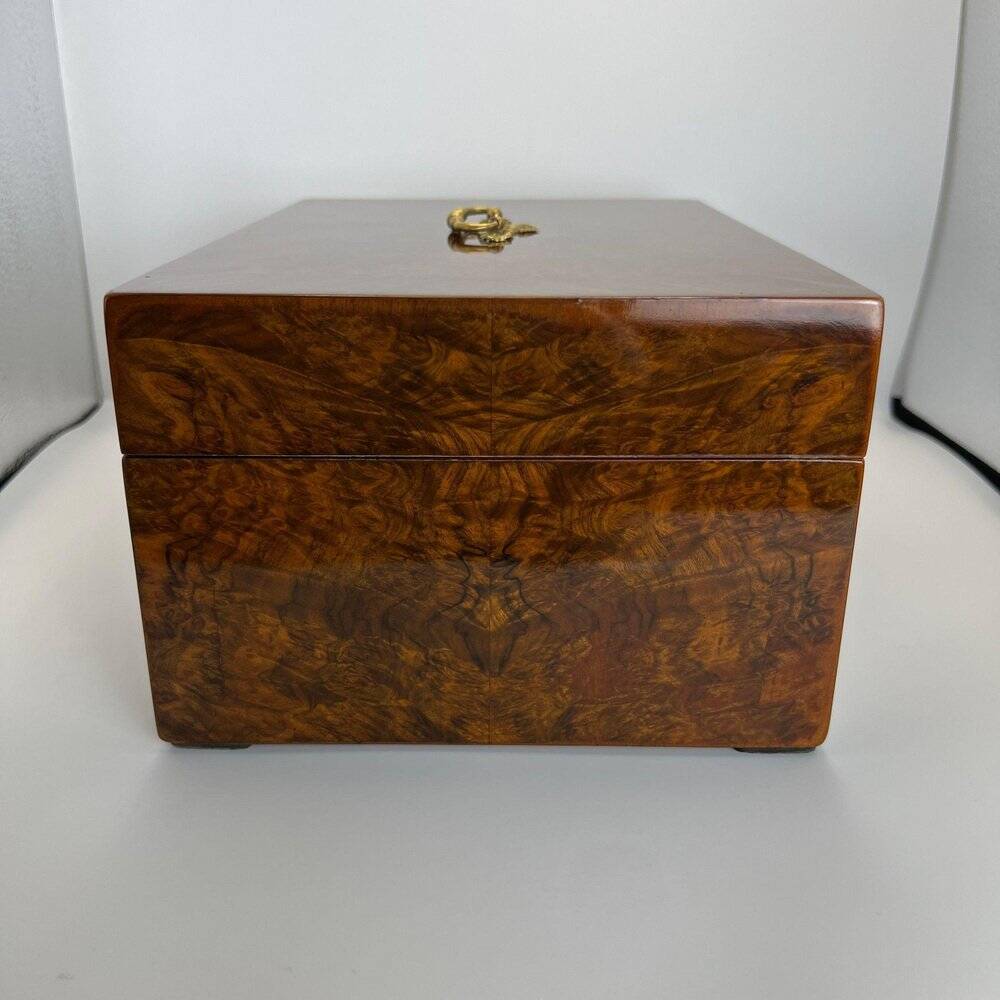 Late Biedermeier Box in Walnut and Walnut Burl, Austria, 1850s