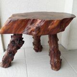 Solid wood stool