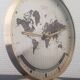 Large kienzle world timer quartz clock in golden brass 18x19cm good condition