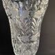 Polished and frosted molded crystal vase – Mid-20th century