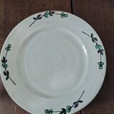 Earthenware dinner plate by Somain Bordier model hand painted