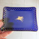 Empty pocket cup Pegasus in blue and gold crystal - advertising Mobil