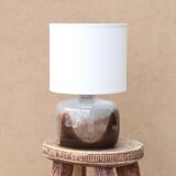 Brown and blue-grey ceramic lamp, 1960s