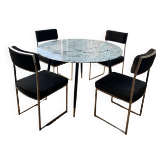 Lot de 4 chaises SQ Lux, Willy Rizzo