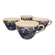 4 English porcelain cups