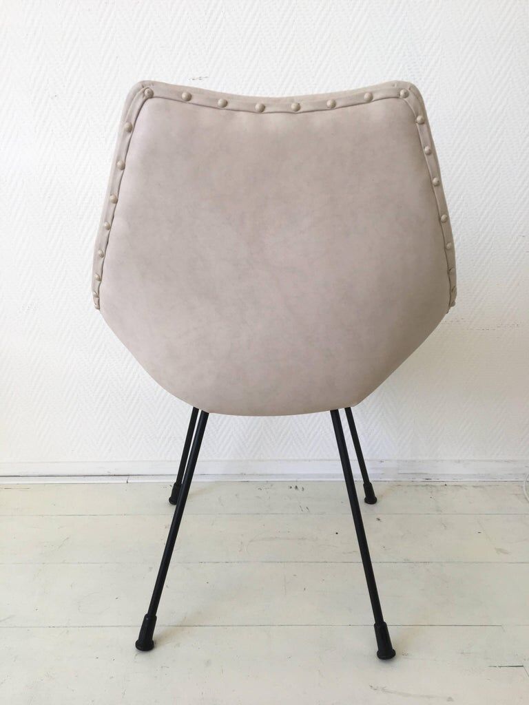 Zakonom zasticeno chair, white leatherette, 1960s