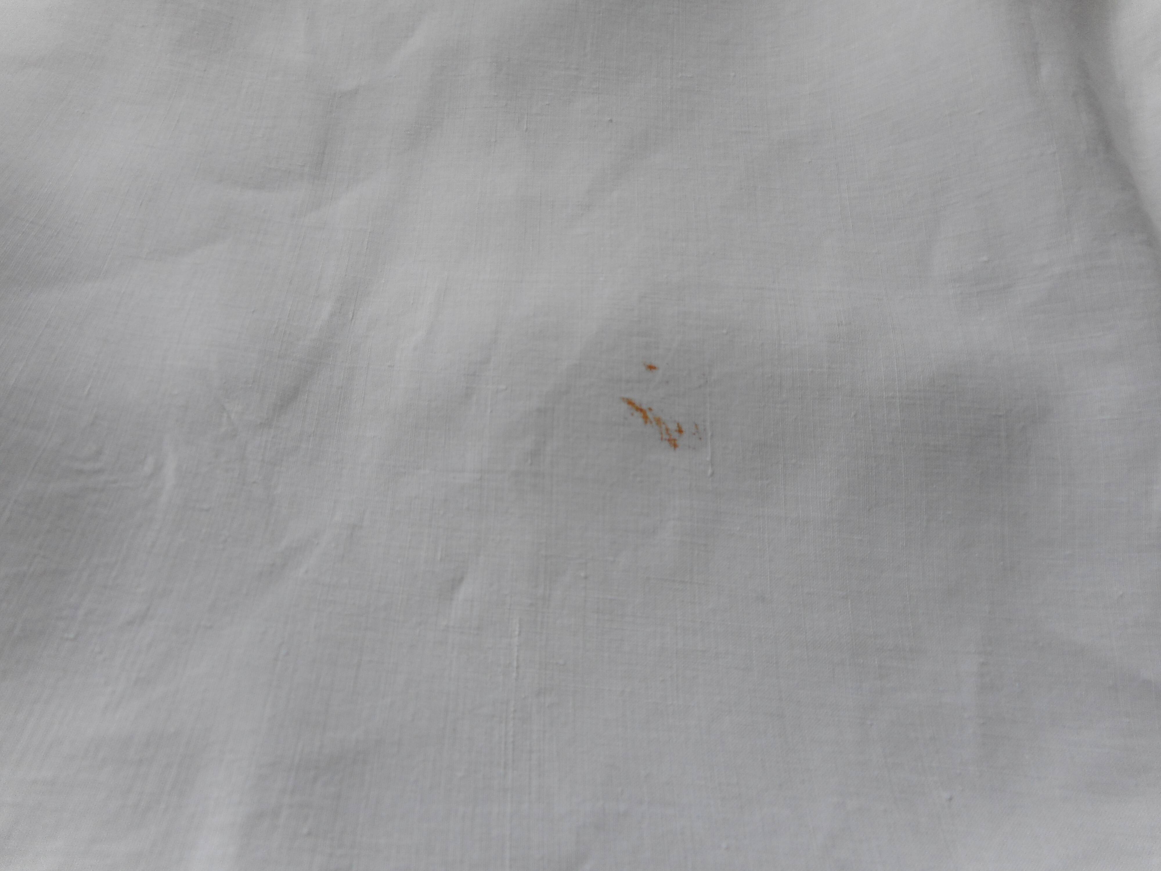 Embroidered linen sheet