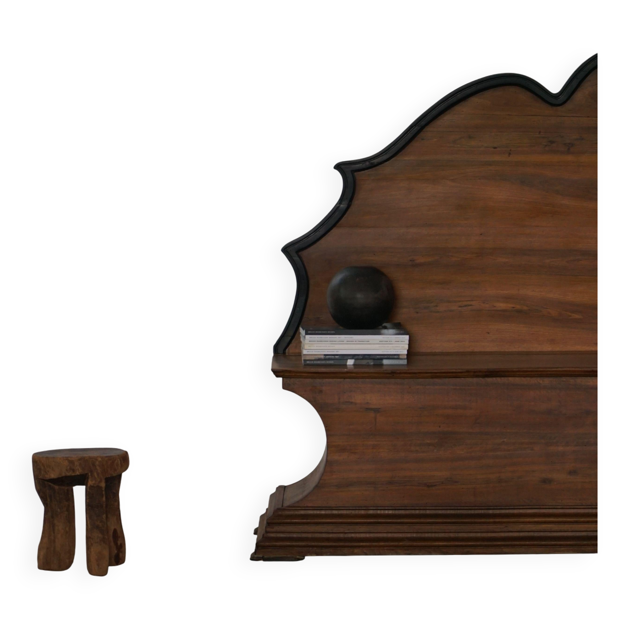 20th-century Art Deco storage bench in walnut, by a Danish cabinetmaker.
