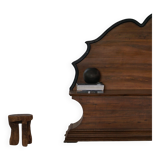 20th-century Art Deco storage bench in walnut, by a Danish cabinetmaker.