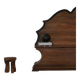 20th-century Art Deco storage bench in walnut, by a Danish cabinetmaker.