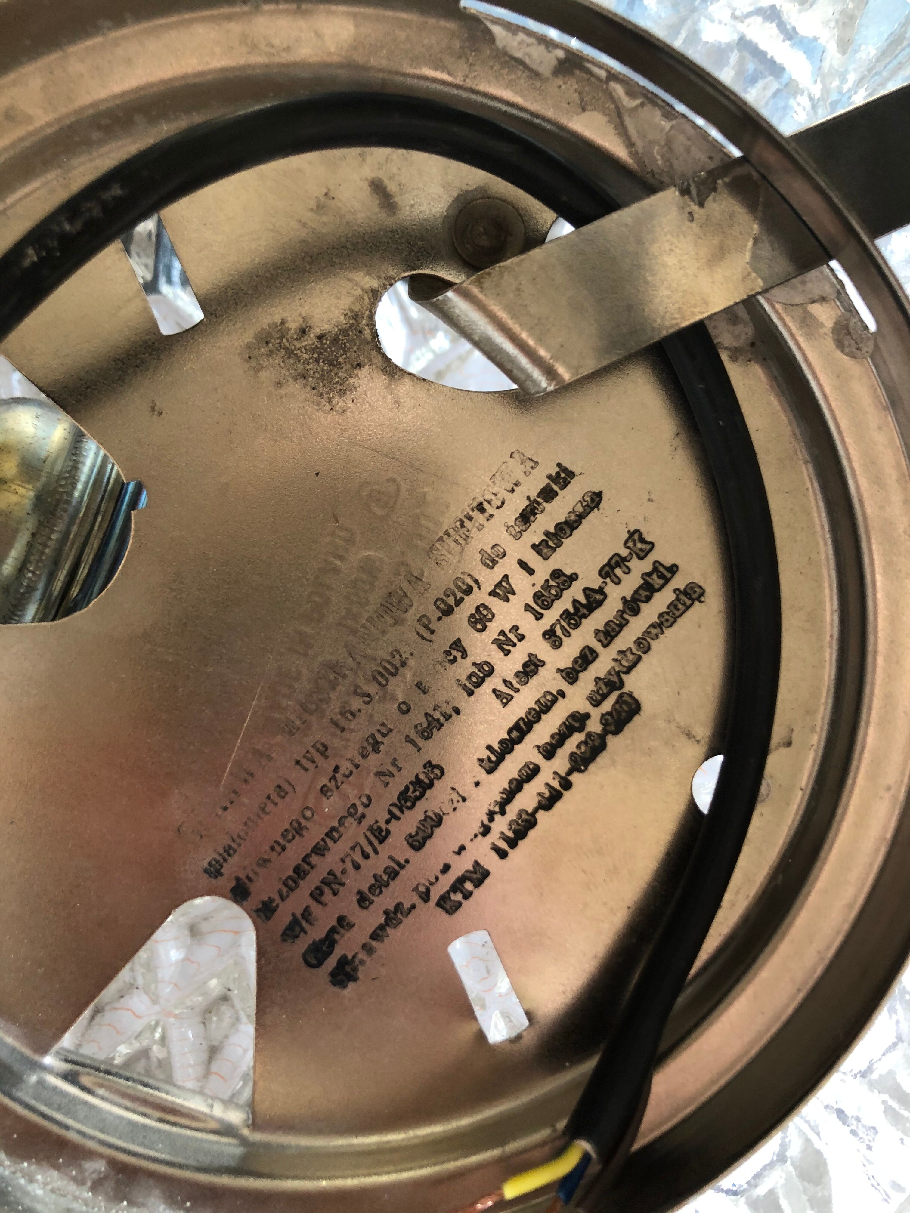 Ceiling light model 16.S.002 from Wikasy A23, 1960