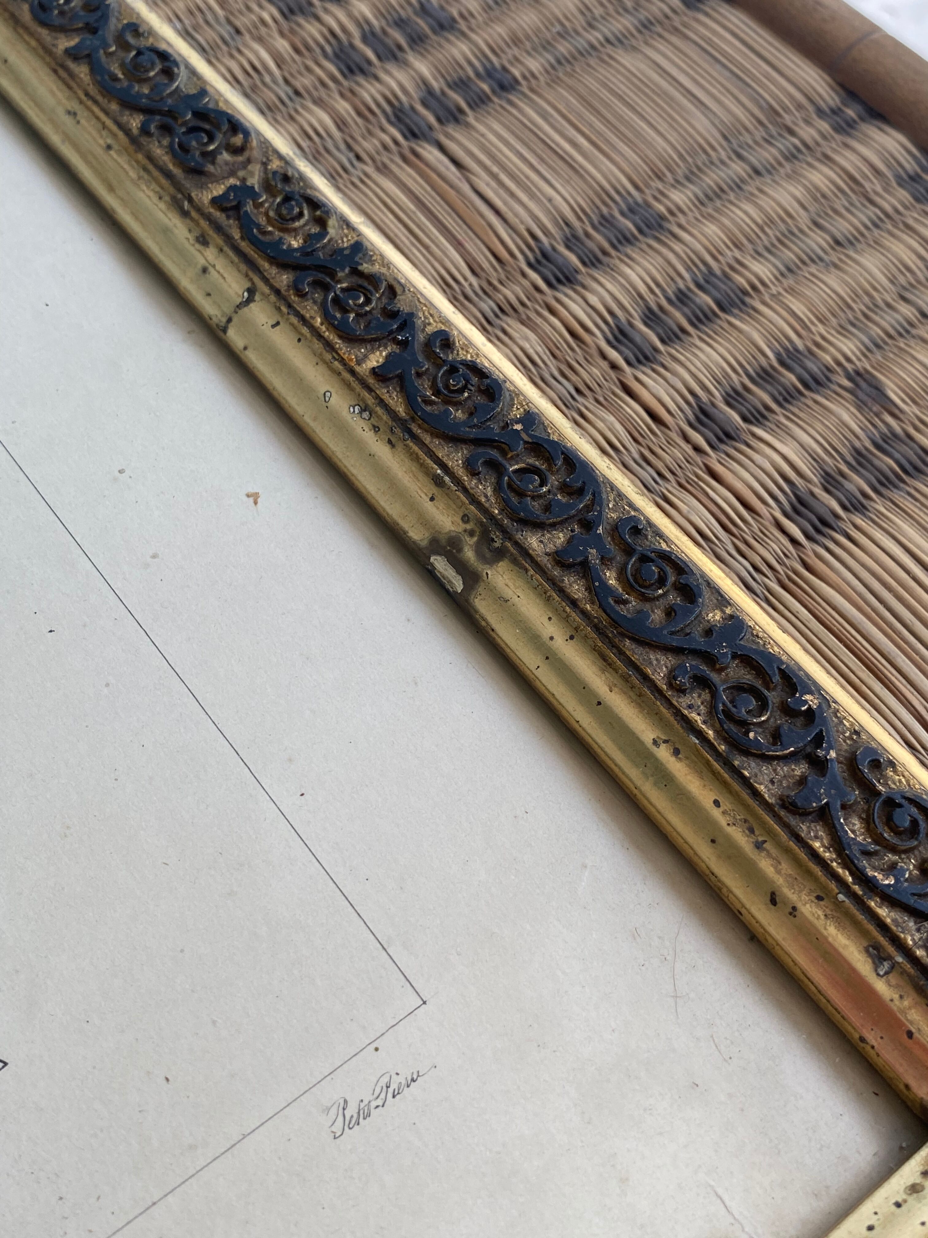 Architectural drawing 1857, glazed wood frame