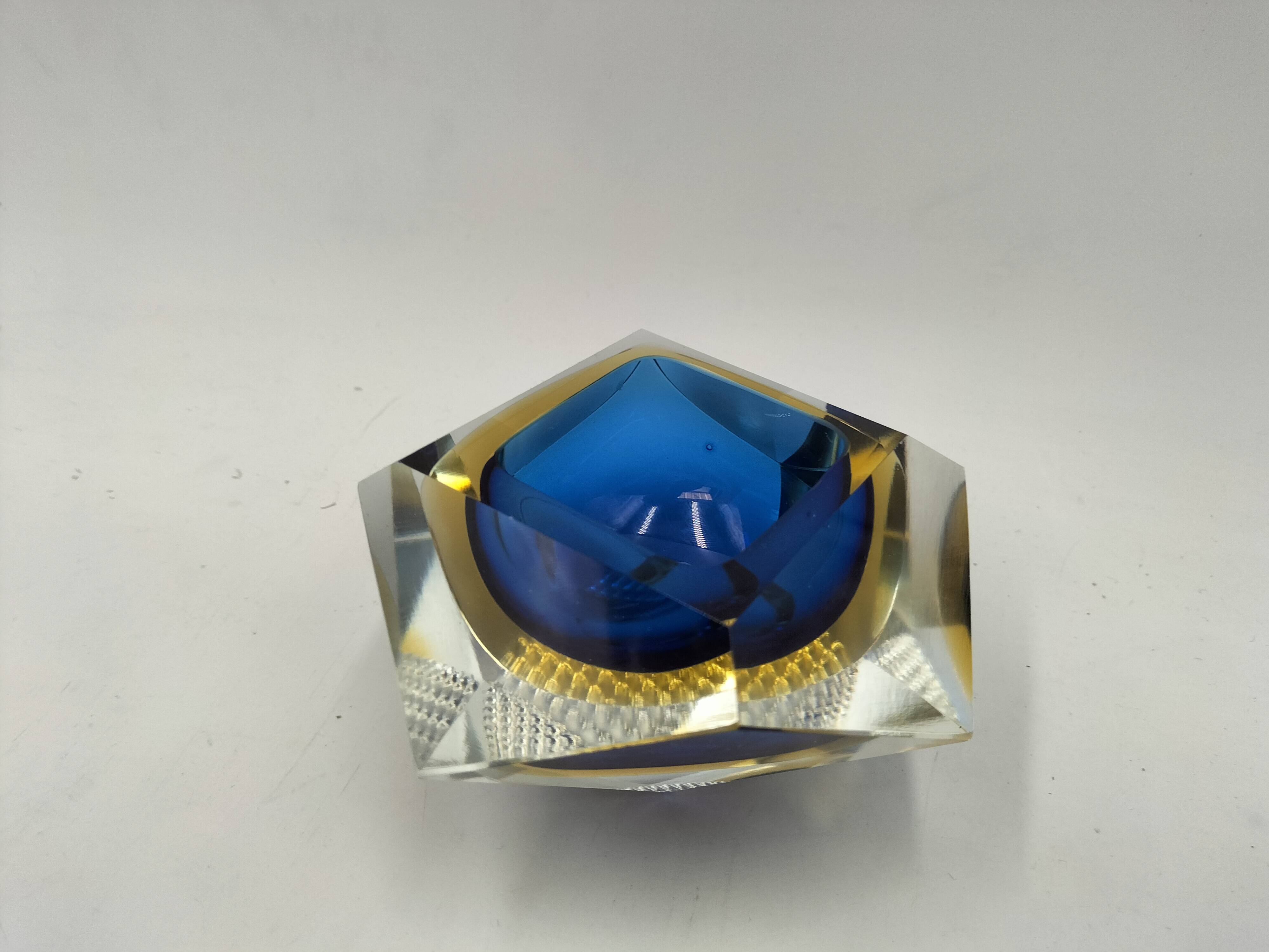 Cendrier sommerso en verre de murano