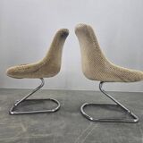 Very Rare Pair of Chairs in the Style of Boris Tabacoff, France, 1970s