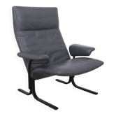 Fauteuil lounge vintage en cuir DS 2030 De Sede, années 1980