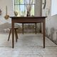 Table de ferme chêne pieds fuseaux 1950